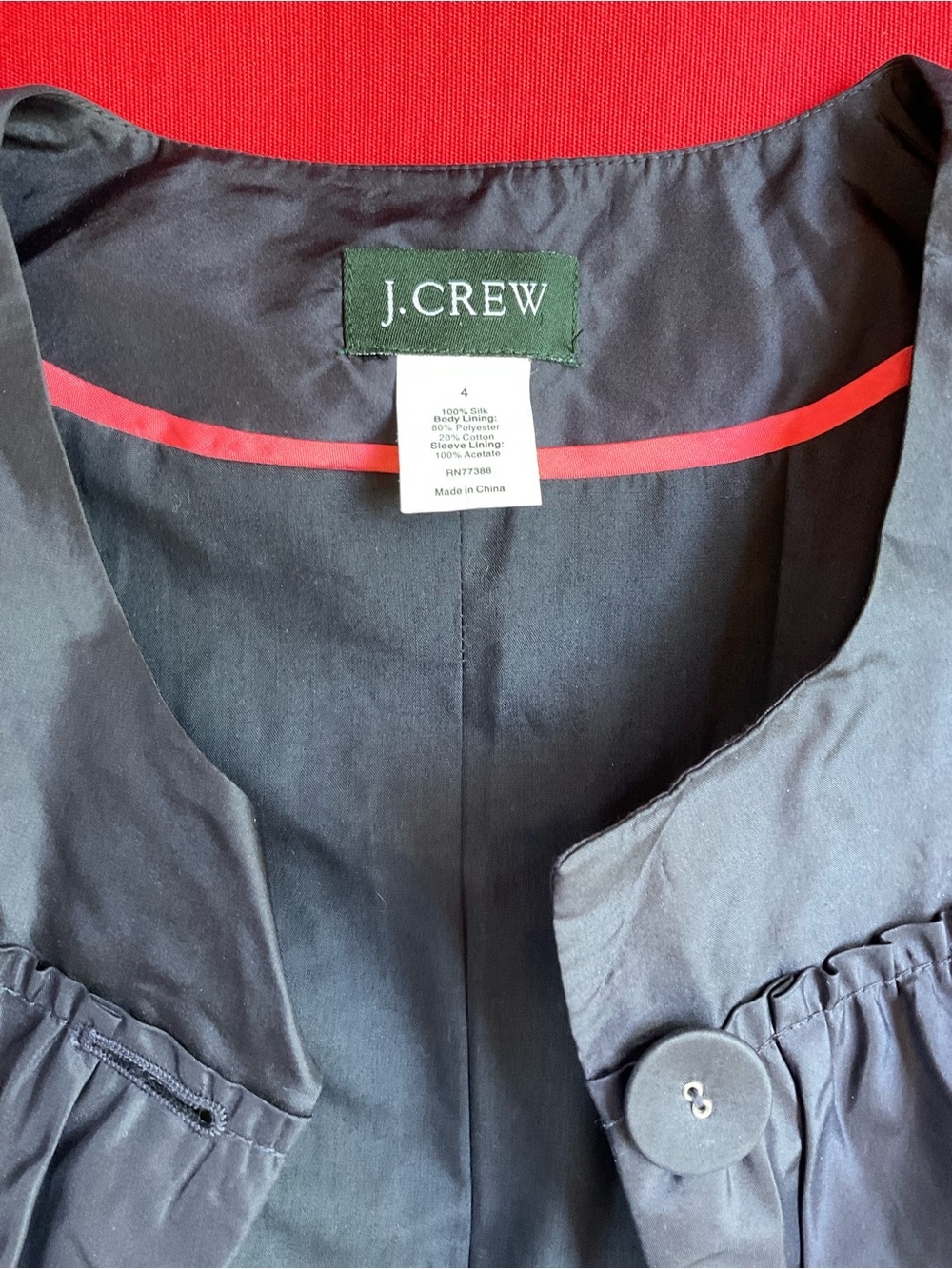 J. Crew Cascade Ruffle Silk Jacket - Picture 10 of 11